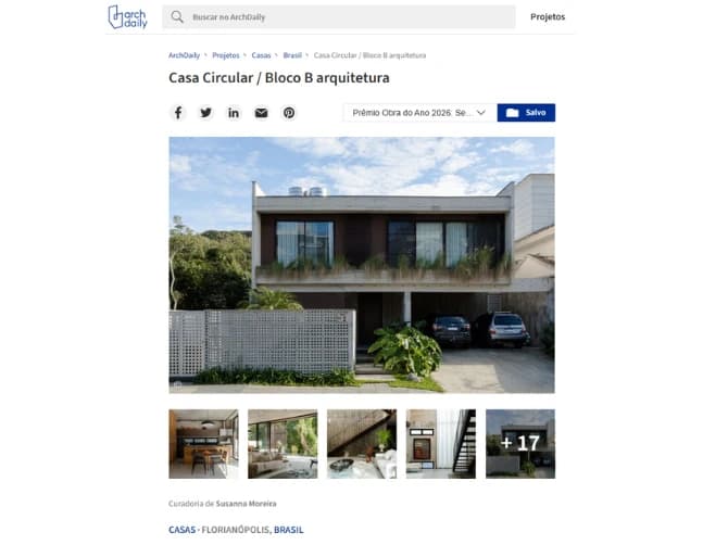 Casa Circular no Archdaily